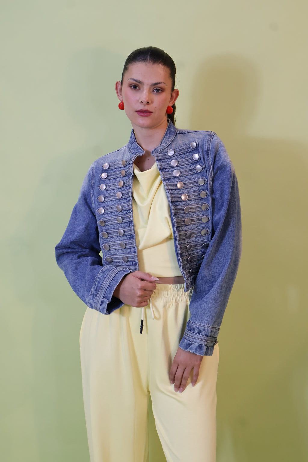 CHAMARRA DENIM ESTILO MILITAR
