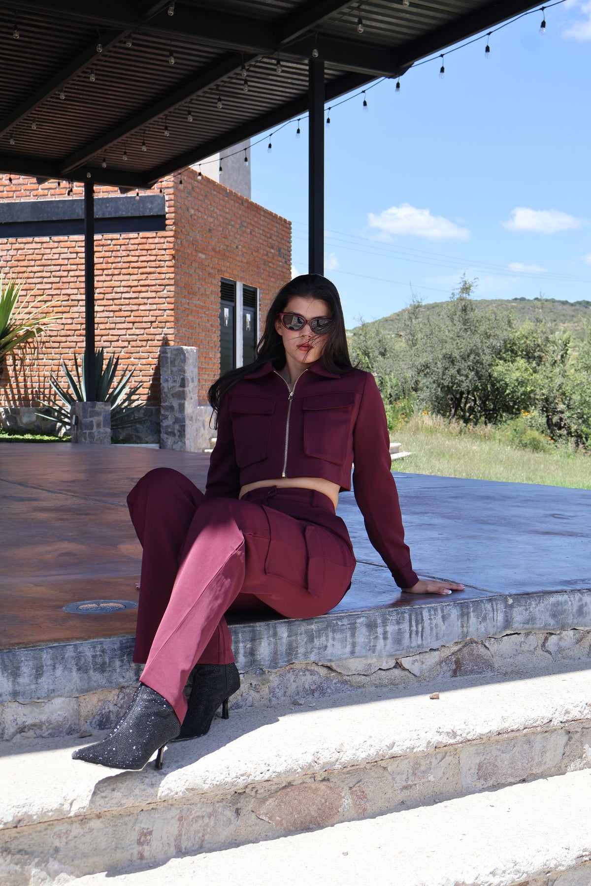 Set burgundy