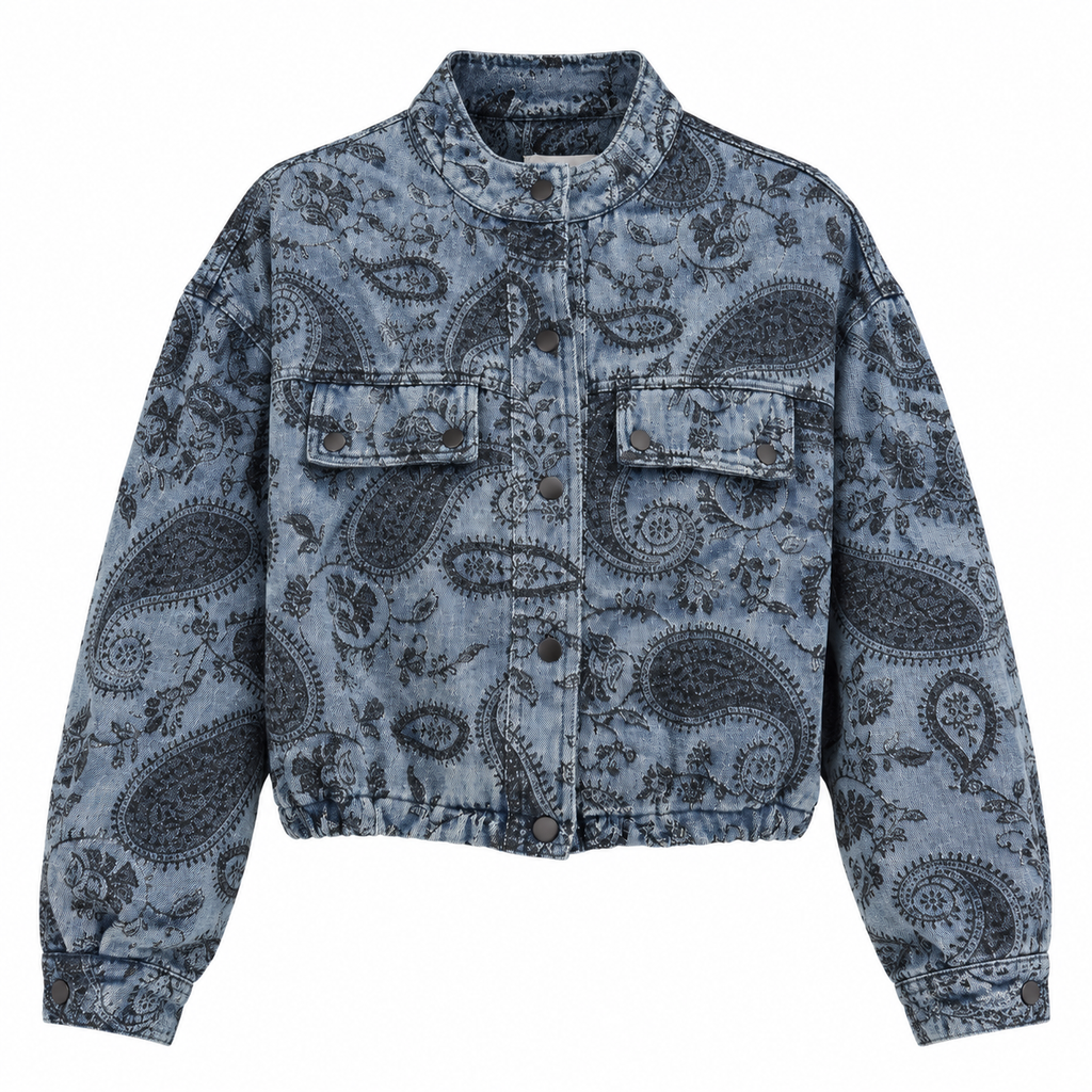 Bomber denim Paisley