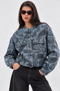 Bomber denim Paisley