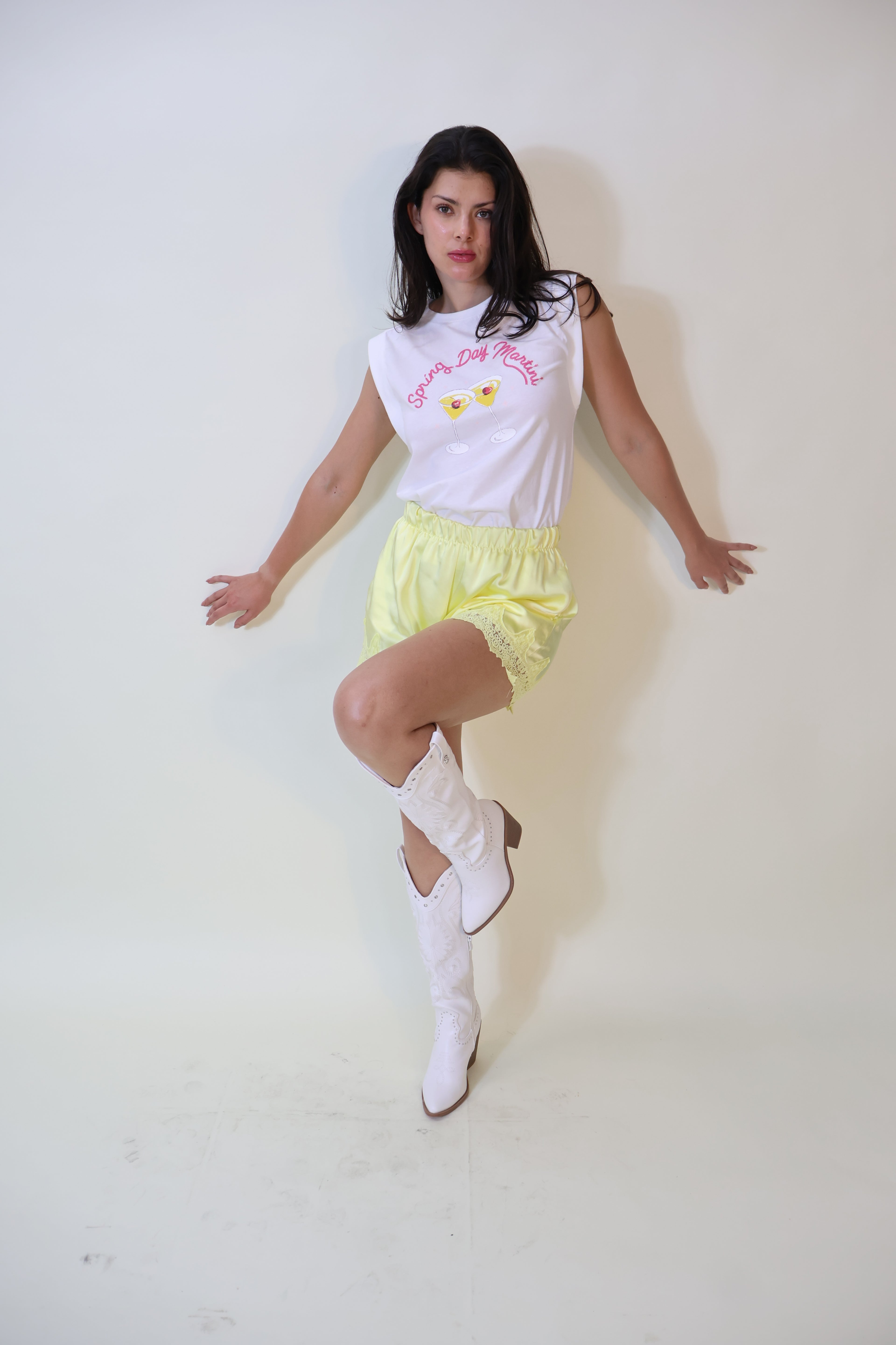 SHORT LENCERO AMARILLO